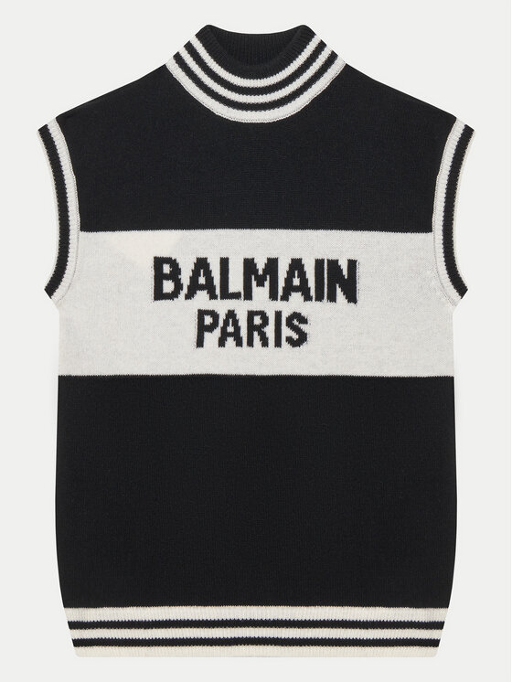 Balmain Balmain Svetr BV9A51-Z2361 Černá Regular Fit