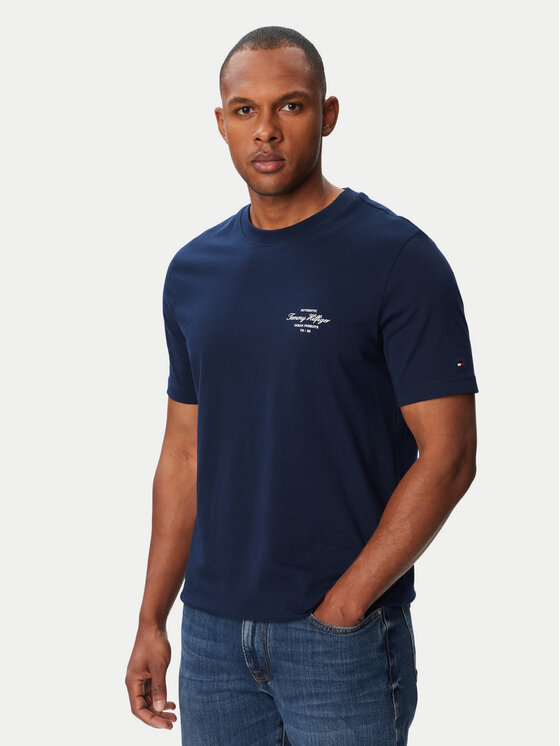Tommy Hilfiger Tommy Hilfiger T-särk Nautical MW0MW44258 Tumesinine Regular Fit
