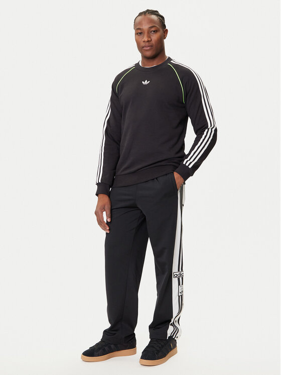 adidas adidas Mikina adicolor Piping JW5918 Černá Regular Fit