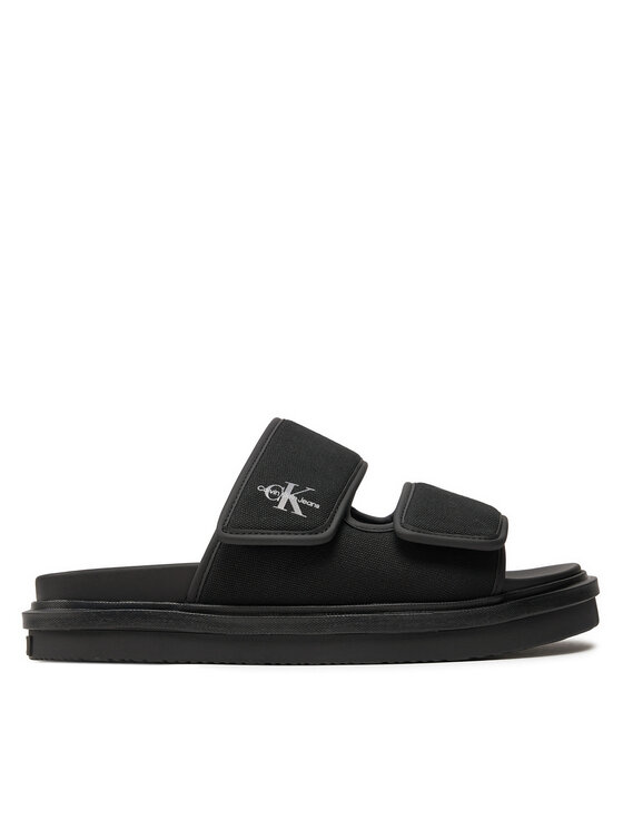 Calvin Klein Jeans Iešļūcenes Double Bar Sandal Mtl YM0YM01020 Melns