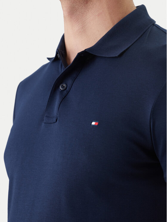 Tommy Hilfiger Tommy Hilfiger Polo MW0MW42743 Granatowy Slim Fit
