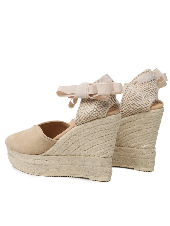 Manebi Manebi Espadrillid Heart-Shaped Wedge Espadrilles M 1.1 WH Beež