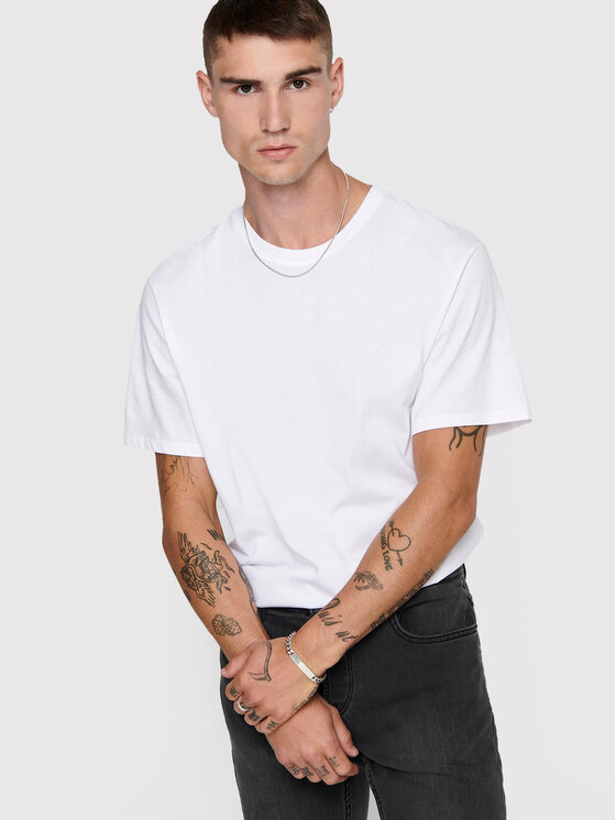 Only & Sons Only & Sons T-shirt Matt 22002973 Bianco Regular Fit