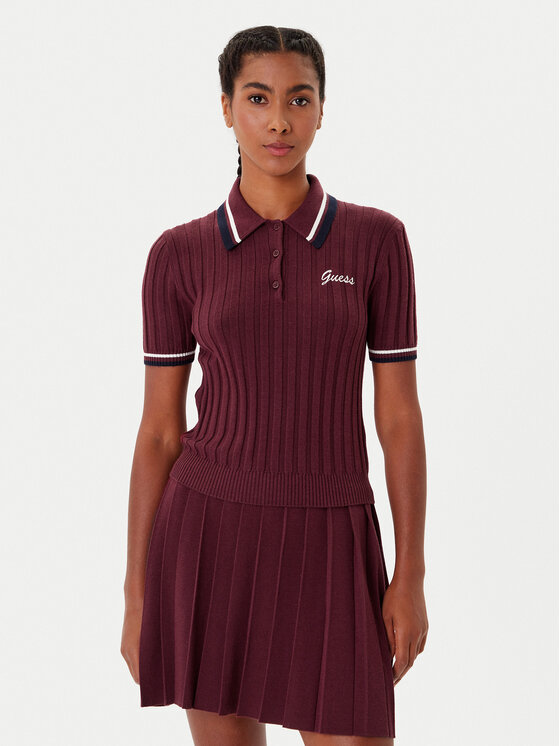 Guess Guess Poloshirt V5BP04 Z1152 Dunkelrot Regular Fit