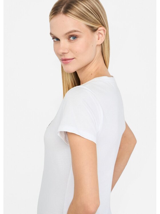 Liu Jo Liu Jo T-shirt UF5266JS904M9796 Bianco Regular Fit