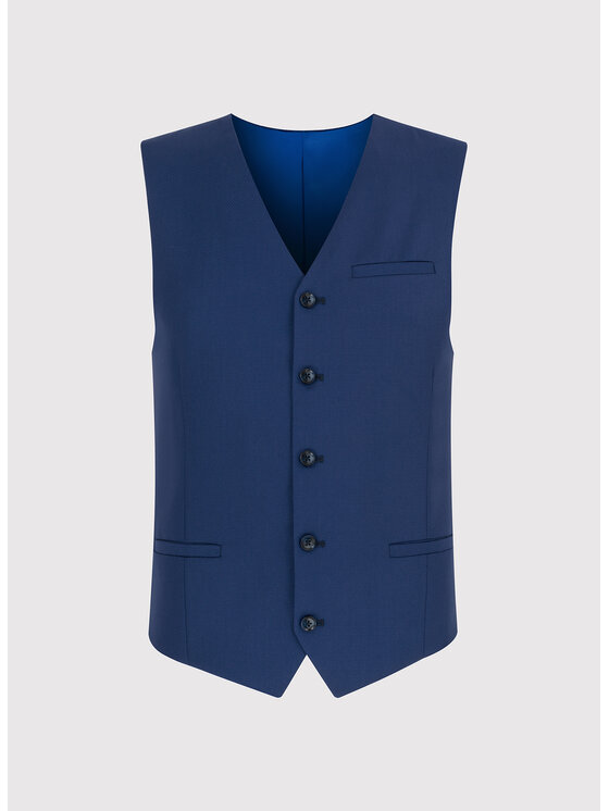 Pako Lorente Pako Lorente Kamizelka P24SF-8X-008 Granatowy Slim Fit