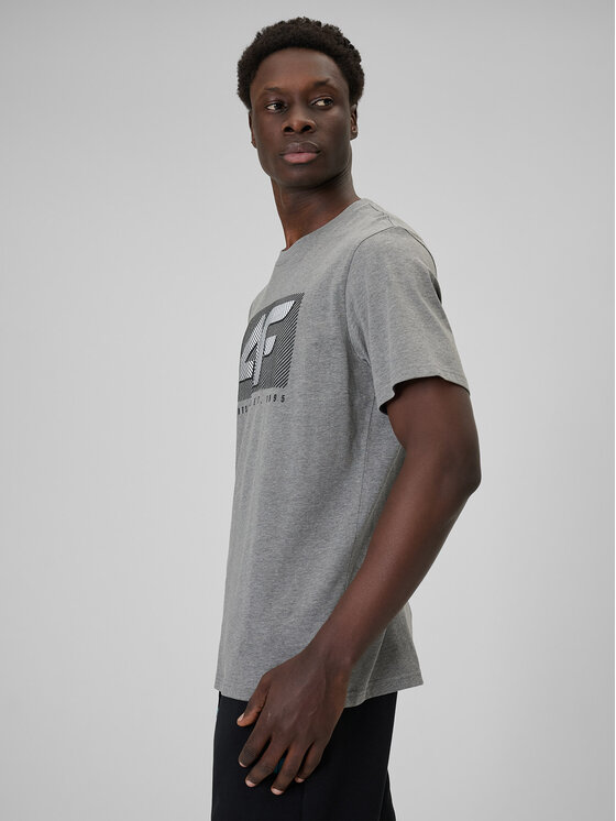 4F 4F T-Shirt COMMERCIAL 12 Szary Regular Fit