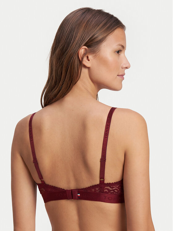 Tommy Hilfiger Tommy Hilfiger Bralette krūšturis UW0UW06345 Tumši sarkana