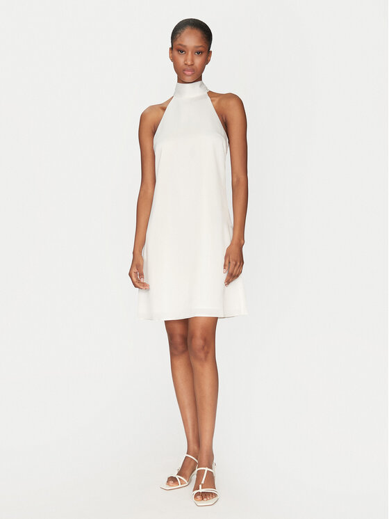 YAS YAS Koktel haljina Dottea 26032326 Bijela Slim Fit
