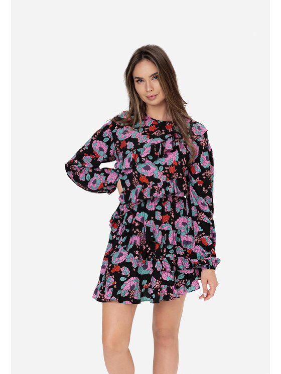 LAURELLA LAURELLA Každodenné šaty 4TU020 Čierna Regular Fit