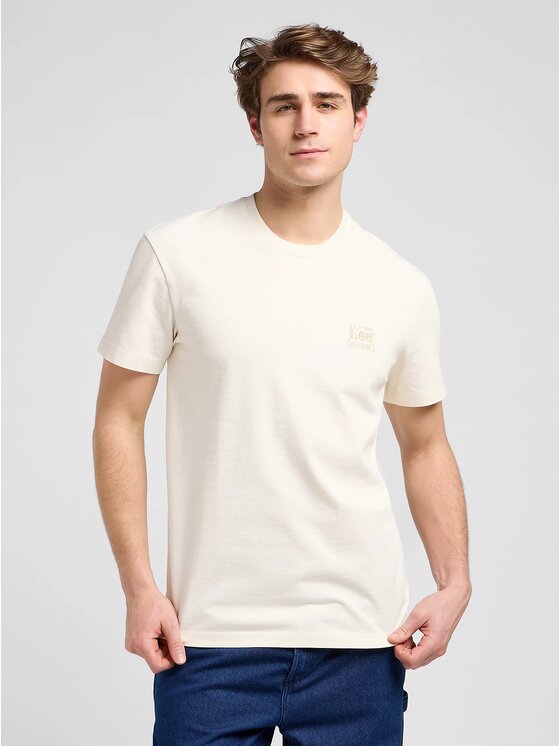 Lee Lee T-Shirt WW ESSENTIAL Biały Comfort Fit