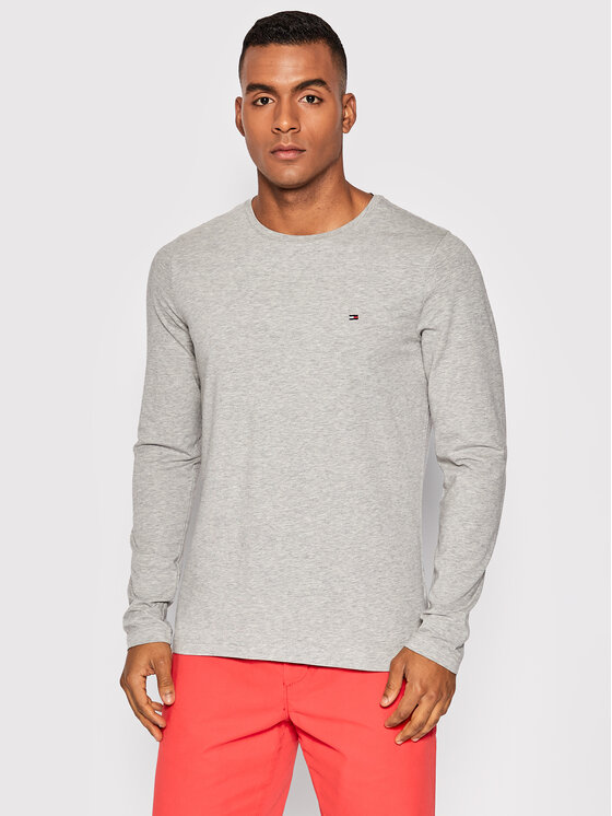 Tommy Hilfiger Longsleeve krekls MW0MW10804 Pelēks Slim Fit