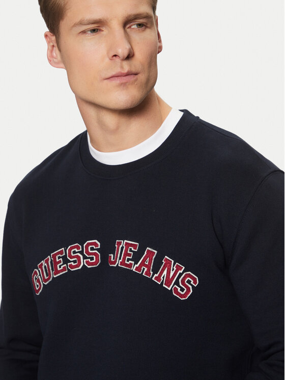 Guess Jeans Guess Jeans Mikina M5RQ41 KCPR1 Tmavomodrá Regular Fit