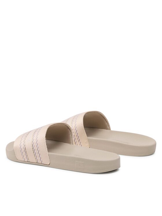 Tommy Hilfiger Tommy Hilfiger Шльопанці Webbing Slide FW0FW07153 Бежевий
