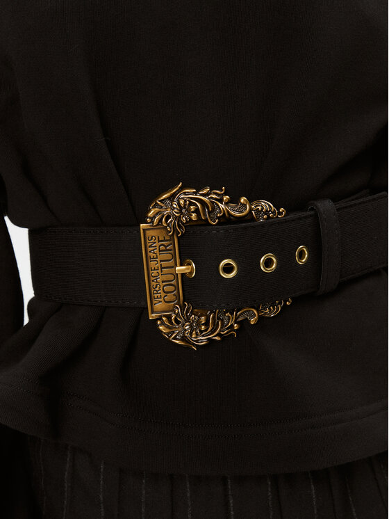 Versace Jeans Couture Versace Jeans Couture Džemperis ar kapuci 75HAI311 Melns Regular Fit