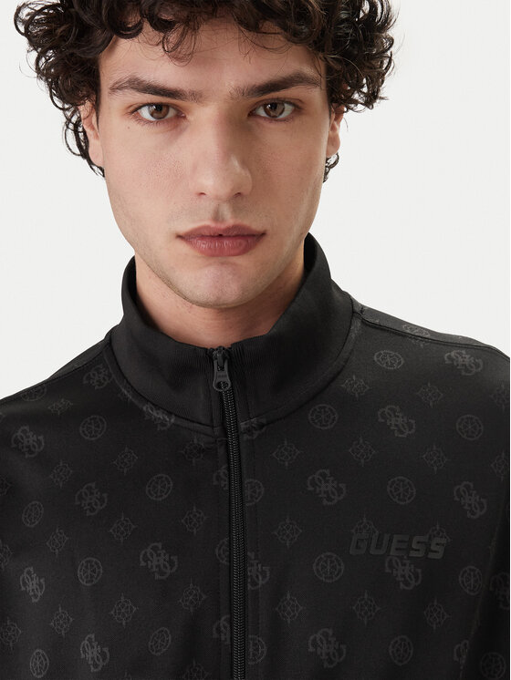 Guess Guess Μπλούζα Z6GQ07 K2849 Μαύρο Relaxed Fit