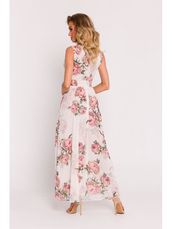 Made of Emotion Made of Emotion Koktejlové šaty M781 Biela Generous Fit