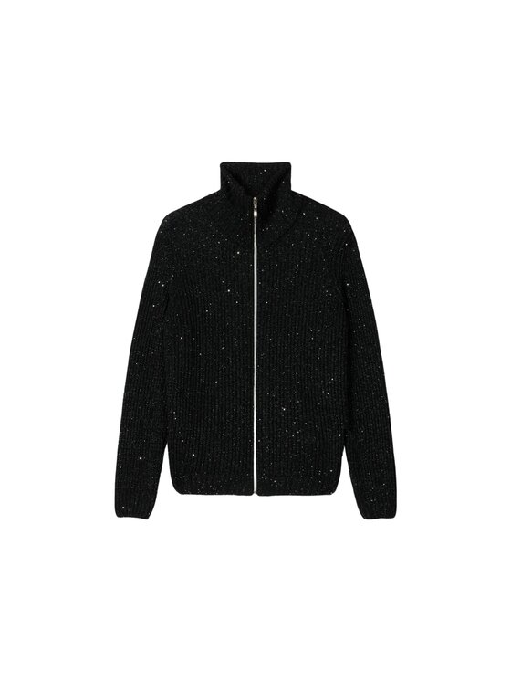 Oltre Oltre Cardigan M199J005497N033 Nero A-Line Fit