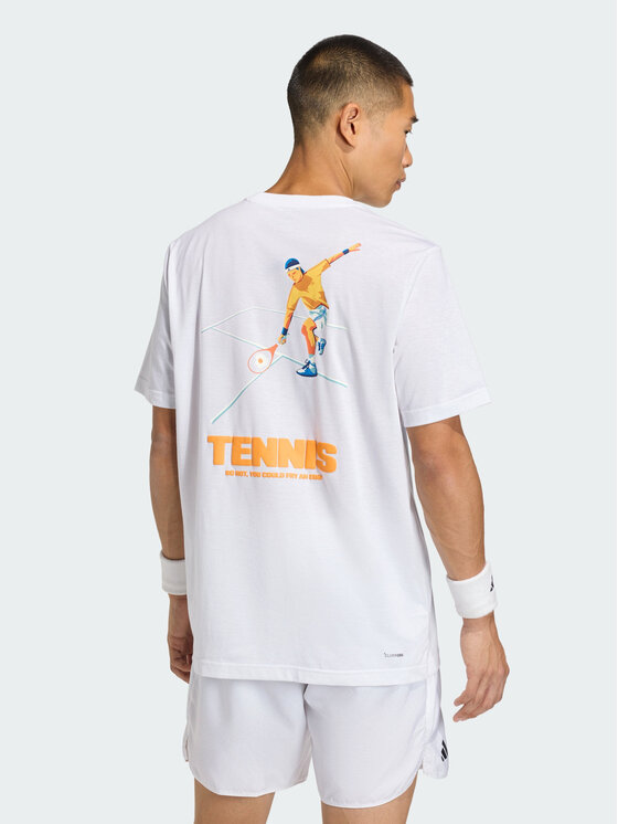 adidas adidas Koszulka techniczna 162100 Biały Regular Fit