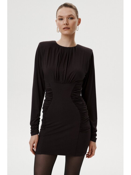 MARI PRETI MARI PRETI Abito da cocktail Voleta Marrone Slim Fit