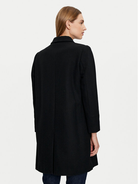 United Colors Of Benetton United Colors Of Benetton Вовняне пальто 2O9VDN064 Чорний Regular Fit