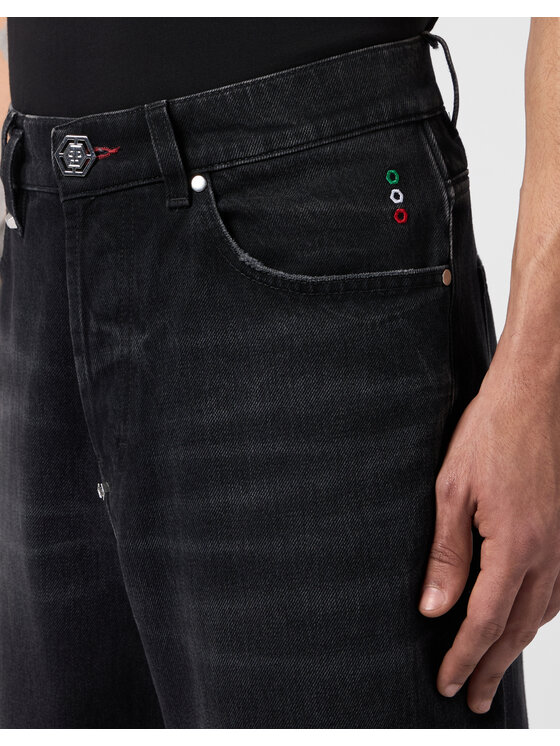 PHILIPP PLEIN PHILIPP PLEIN Jeansy 31242 Černá Loose Fit
