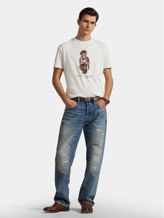 Polo Ralph Lauren Polo Ralph Lauren Majica 710P00085001 Bela Custom Slim Fit