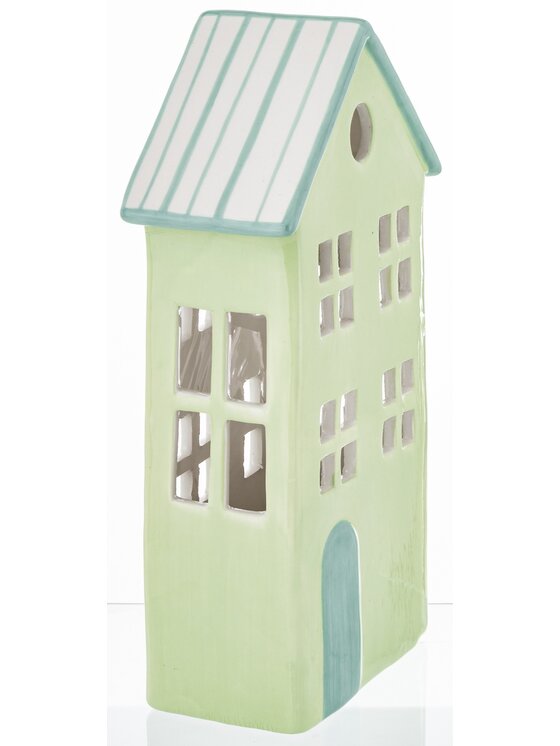 MIAhome MIAhome Lampion Ceramiczny domek GILLI-2 Zielony