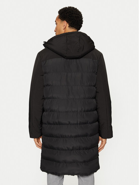 Brave Soul Brave Soul Télikabát MJK-ELITEBLACK Fekete Regular Fit