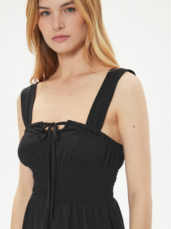 Brave Soul Brave Soul Sommerkleid LDRJ-627WINONA Schwarz Straight Fit