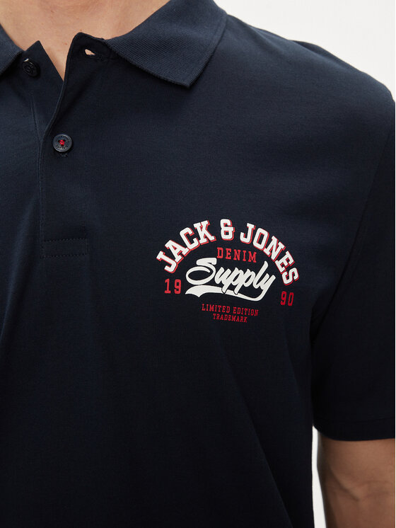 Jack&Jones Jack&Jones Polo Logo 12246692 Tamnoplava Standard Fit