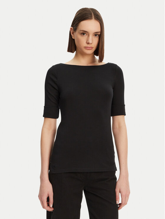 LAUREN RALPH LAUREN Lauren Ralph Lauren Bluse Brs-Knits 200654963 Schwarz Regular Fit