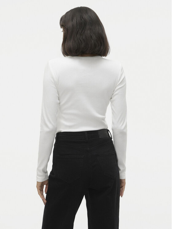 Vero Moda Vero Moda Bluzka Chloe 10306897 Biały Slim Fit