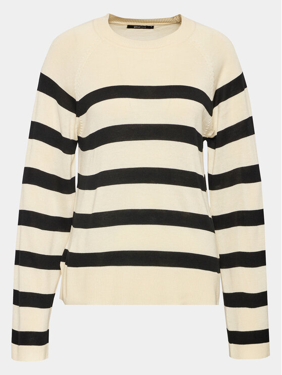 Gina Tricot Sveter 20115 Écru Regular Fit
