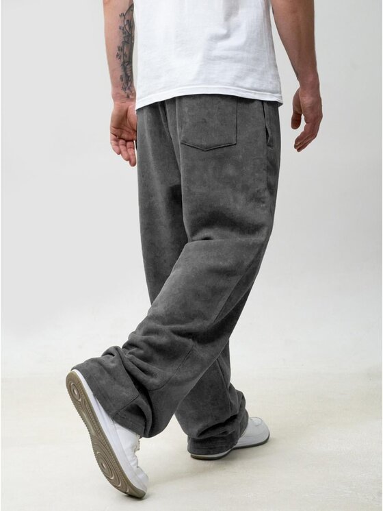 Jigga Wear Jigga Wear Spodnie dresowe Szerokie luźne 132136 Szary Baggy Fit