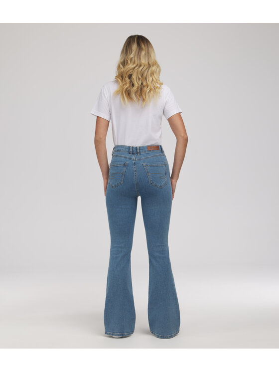Lee Cooper Lee Cooper Jeansy JEANS D BECCA 2418 LIGHT USED Niebieski Bootcut Fit