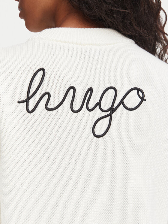 HUGO HUGO Megztinis Saje 50564300 Kreminė Regular Fit