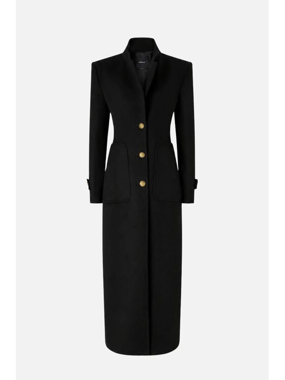 PINKO PINKO Zimní kabát Verici Cappoto Černá Tailored Fit