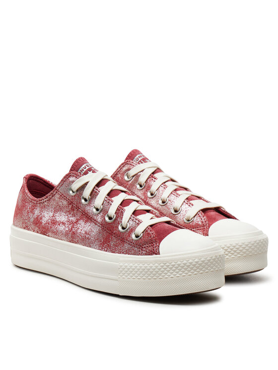 Converse Converse Trampki Chuck Taylor All Star Lift Platform Suede Shimmer A11634C Różowy