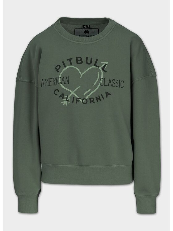 PITBULL PITBULL Bluza MANZANITA HEART Zielony Regular Fit