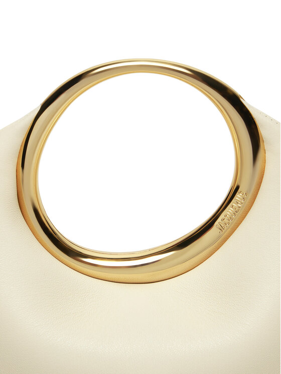 JACQUEMUS JACQUEMUS Ročna torba Mini ring handbag 241BA395 Écru
