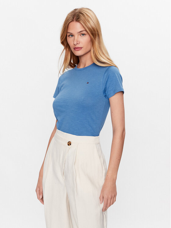 Tommy Hilfiger Tommy Hilfiger T-Shirt 1985 WW0WW37857 Blau Slim Fit