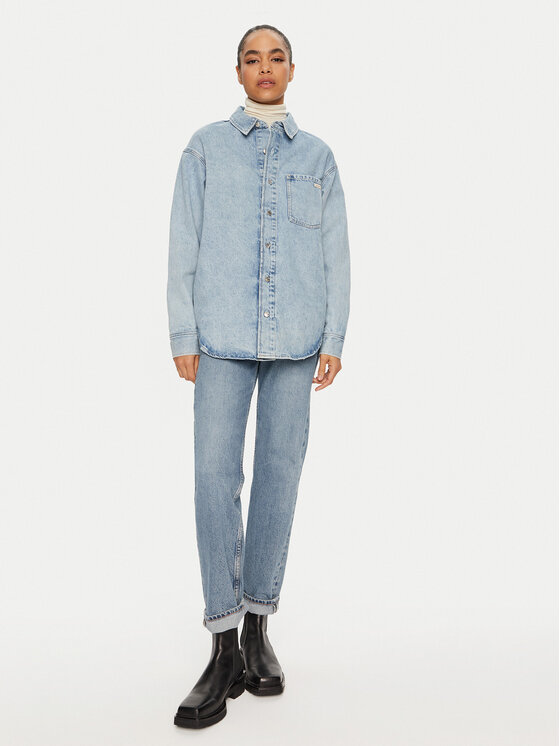 Calvin Klein Jeans Calvin Klein Jeans džínová košile J20J224049 Modrá Relaxed Fit