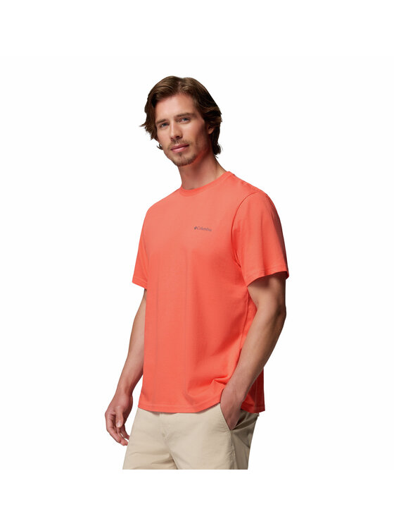 Columbia Columbia T-Shirt 215499 Pomarańczowy Regular Fit