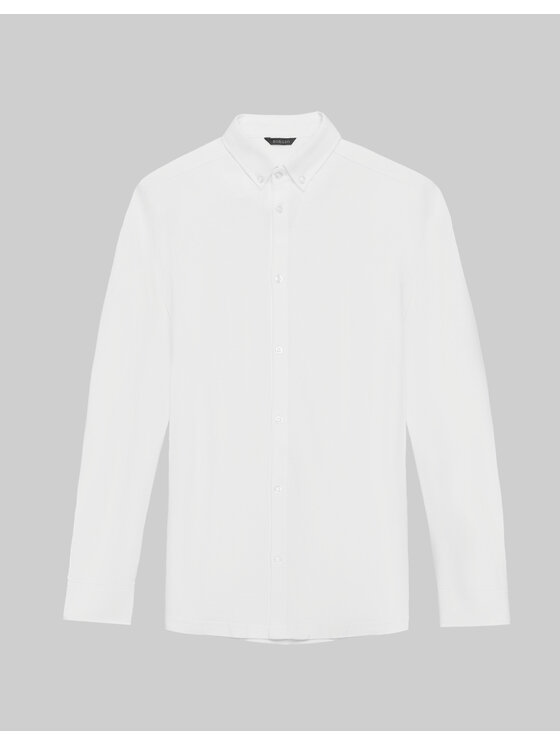 Borgio Borgio Koszula lenola Biały Slim Fit