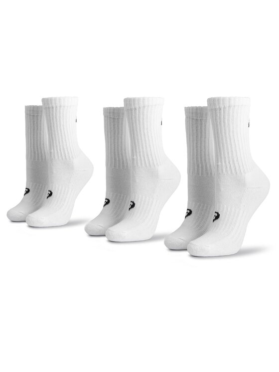 Női 3 pár uniszex hosszú szárú zokni Asics, Fehér, 3PPK Crew Sock 155204