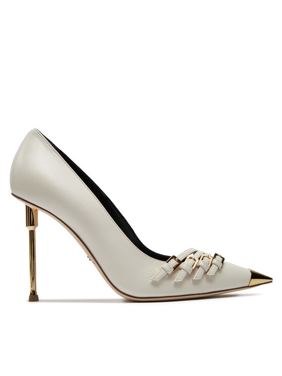 Pantofi cu toc subțire Elisabetta Franchi SA-21L-46E2-V640 Écru