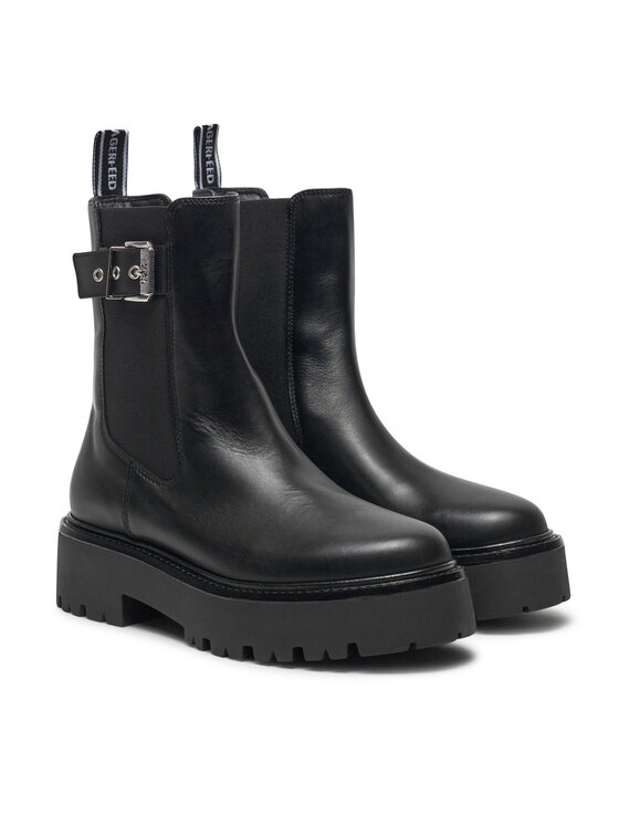 KARL LAGERFELD KARL LAGERFELD Kotníková obuv s elastickým prvkem KL43460 Černá