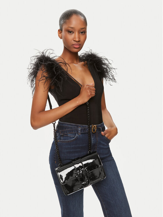 PINKO Pinko Дамска чанта Love One Mini Cl PE 24 PLTT 100059 A1JD Черен