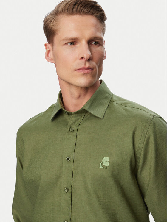 KARL LAGERFELD KARL LAGERFELD Сорочка 605084 562791 Зелений Regular Fit